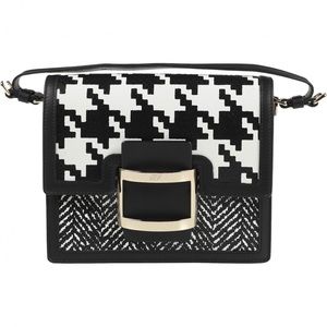 Roger Vivier Houndstooth-Printed Miss. Viv Handbag